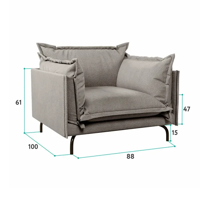 Облако комфорта Кресло, серо-синий