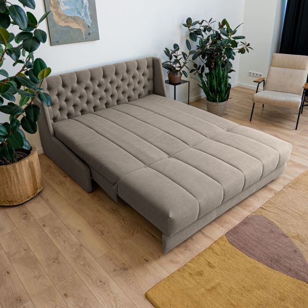 РИЧМОНД Складная кровать серо-бежевая, 145