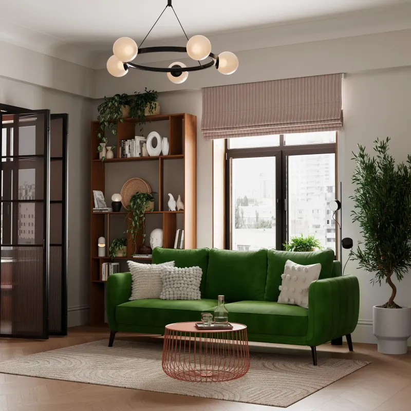 СЧАСТЛИВЫЙ ДЕНЬ Диван прямой, темно-оливковый СЧАСТЛИВЫЙ ДЕНЬ Диван прямой, темно-оливковый