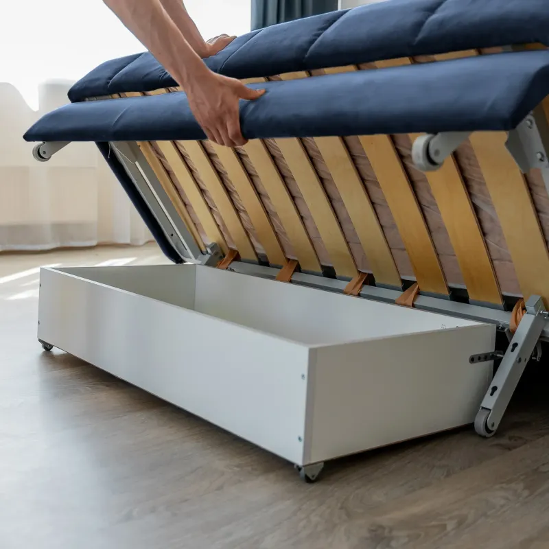 РИЧМОНД Складная кровать темно-синяя, 185