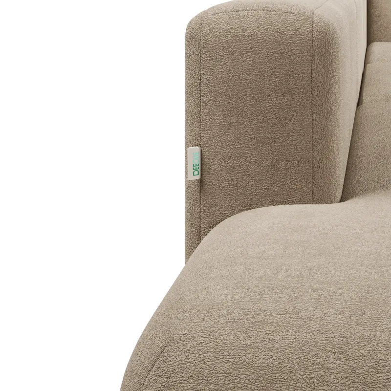 НОВЫЕ ЭМОЦИИ Диван прямой, латте, банкетка слева