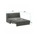 РИЧМОНД Складная кровать серо-бежевая, 185