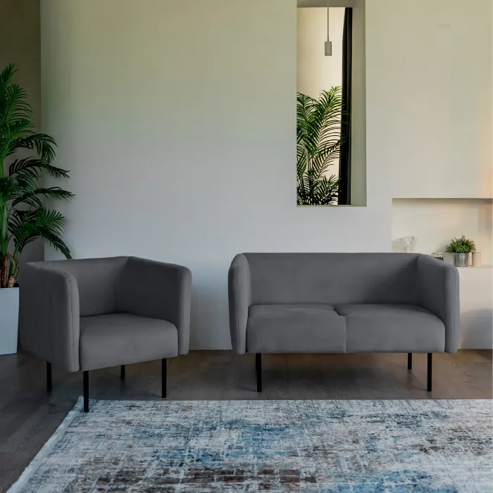 РИО Диван прямой светло-серый