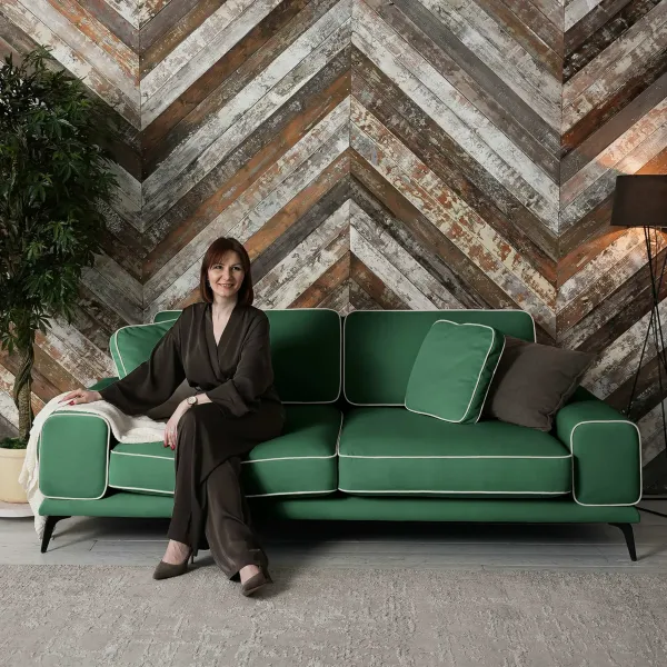 Солнечное побережье Диван прямой, зеленый