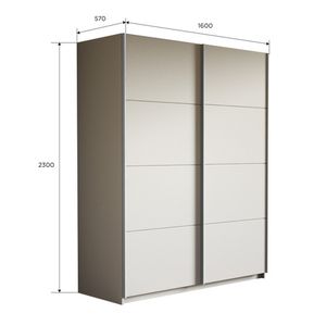 Прайм Шкаф-купе двухдверный, 160х230, Белый