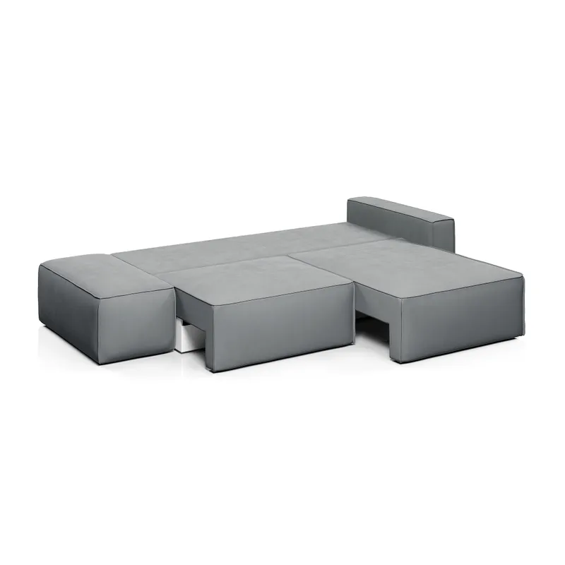 КОРСО Диван угловой с банкеткой, серый