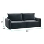 ПОРТЛЕНД Диван прямой светло-бежевый, букле