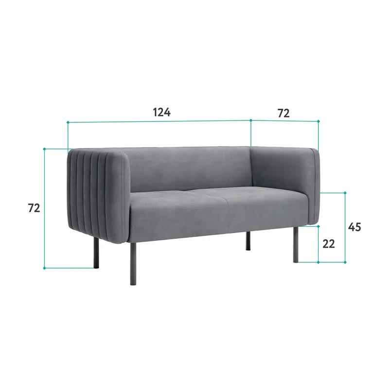 РИО Диван прямой зеленый