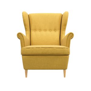 БЕНОН Кресло тканевое желтое