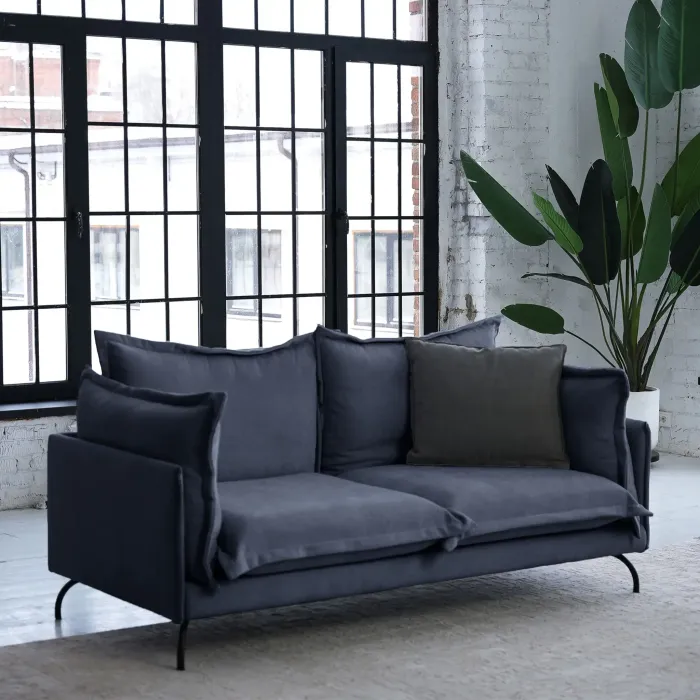 Облако комфорта Диван прямой, серо-синий