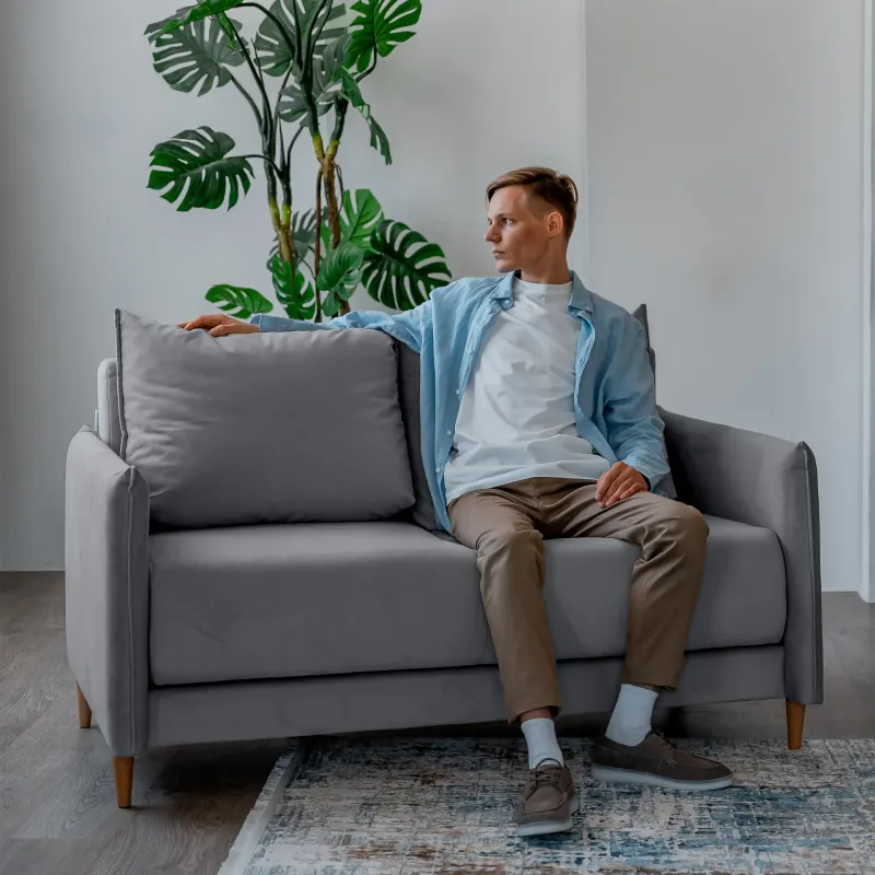 ЛУЧШИЙ ДРУГ Диван прямой светло-серый ЛУЧШИЙ ДРУГ Диван прямой светло-серый