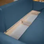 СКАНДИ Диван тканевый прямой синий