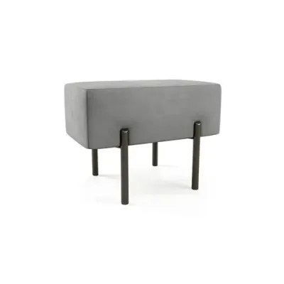 Маленькая радость Пуф прямоугольный на ножках, светло-серый