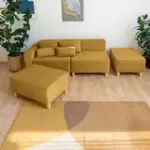 РАЙСКИЙ УГОЛОК Диван угловой горчичный