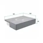 КОРСО ЛАЙТ Диван прямой терракотовый