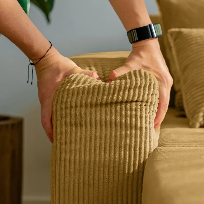 РАЙСКИЙ УГОЛОК Диван угловой горчичный