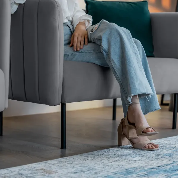 РИО Диван прямой светло-серый