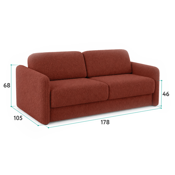 ПРОСТОЕ СЧАСТЬЕ Диван прямой терракотовый