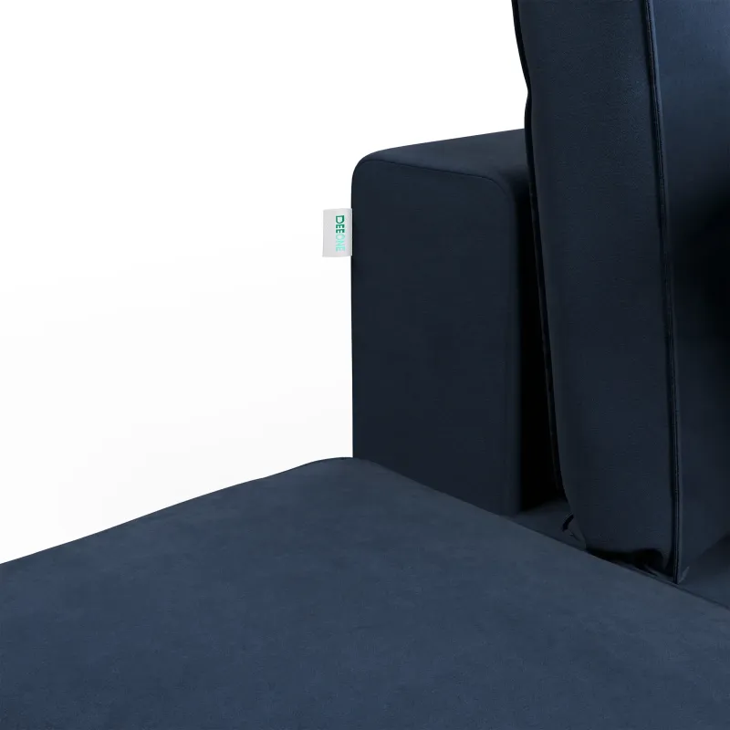 КОРСО Диван прямой с банкеткой, темно-синий КОРСО Диван прямой с банкеткой, темно-синий