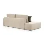 ПОРТЛЕНД Диван прямой с банкеткой светло-бежевый