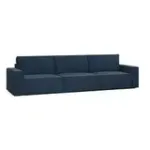 КОРСО XL Диван тканевый прямой темно-синий