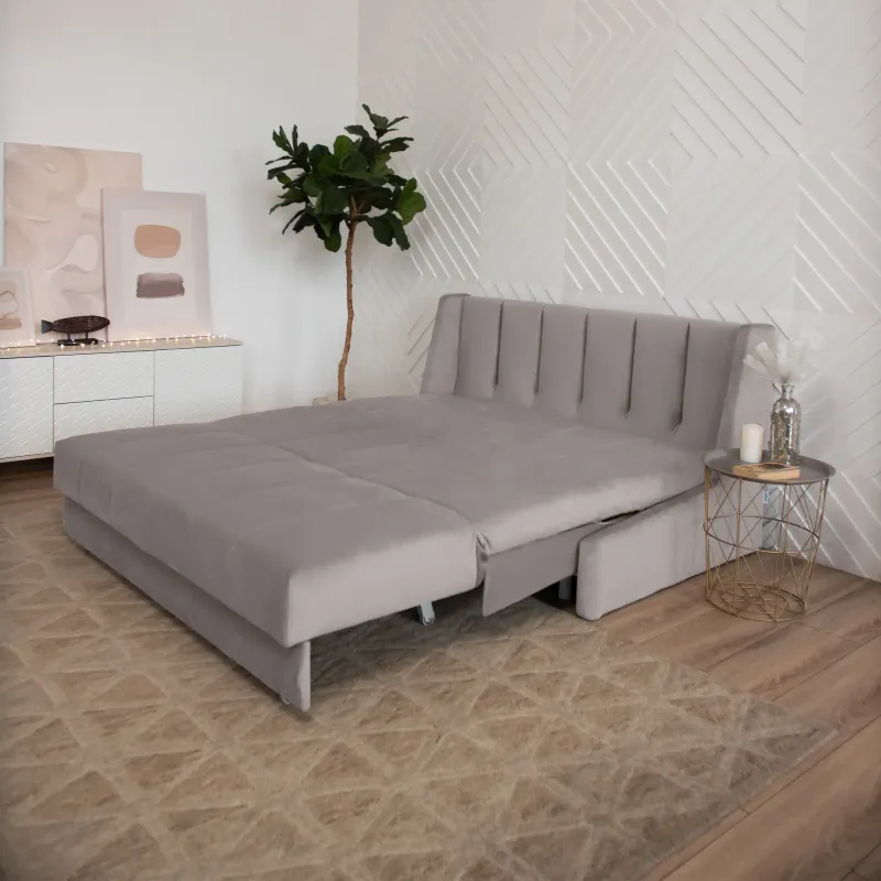 ВЕНЕЦИЯ Складная кровать серо-бежевая, 185