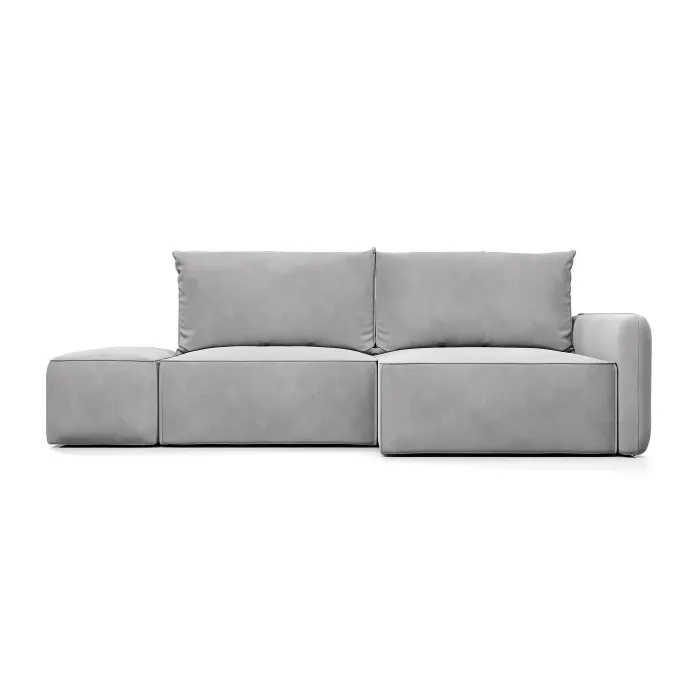 ПОРТЛЕНД Диван угловой с банкеткой светло-серый