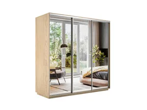 Экспенс Шкаф-купе трехдверный с зеркалом, 180х220, Бежевый