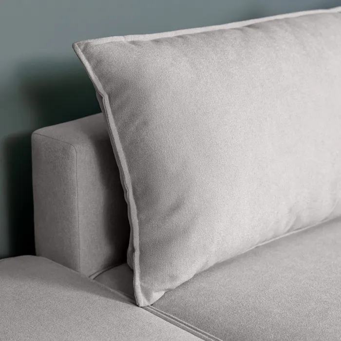 ПОРТЛЕНД Диван угловой светло-серый, букле