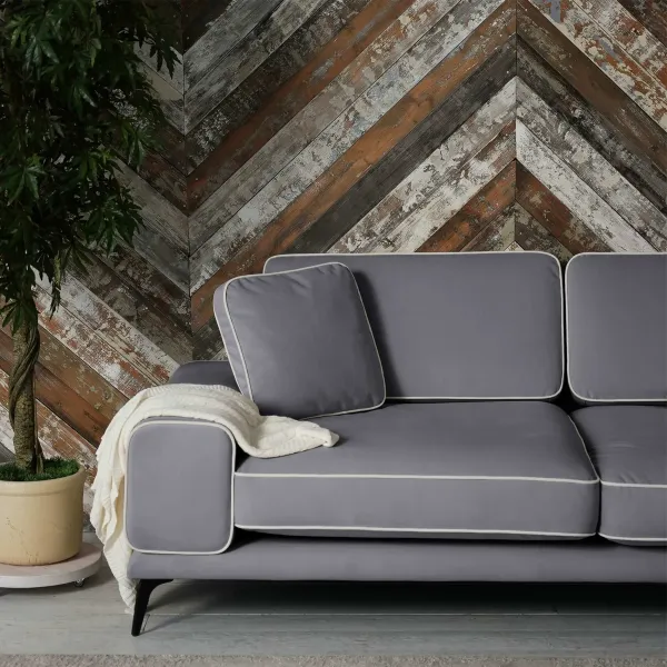 Солнечное побережье Диван угловой, галечный серый