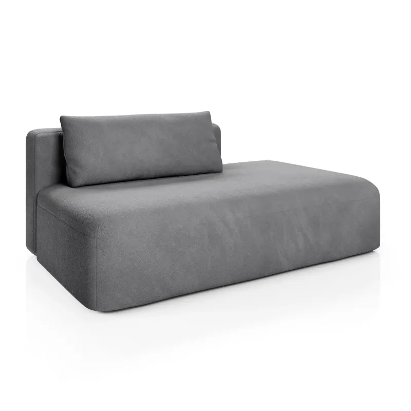 НОВЫЕ ЭМОЦИИ МИНИ Диван прямой, серый, банкетка справа