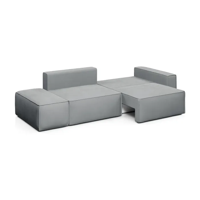 КОРСО Диван прямой с банкеткой, серый