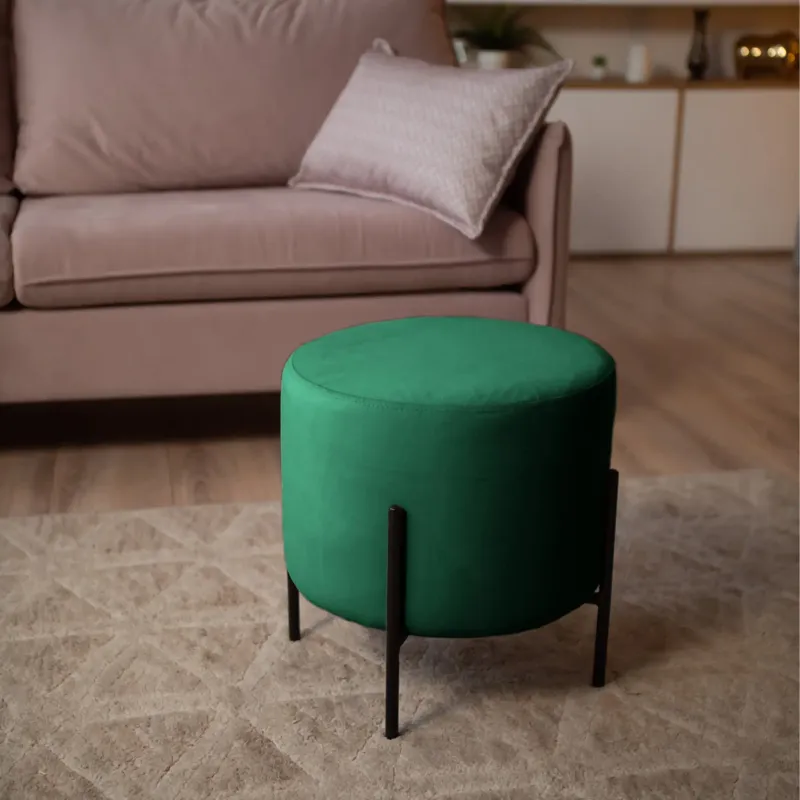 Маленькая радость Пуф круглый на ножках, зеленый Маленькая радость Пуф круглый на ножках, зеленый