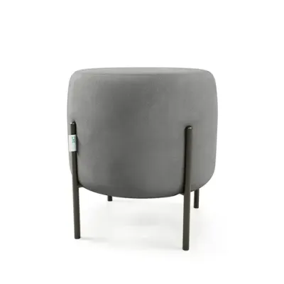 Маленькая радость Пуф круглый на ножках, светло-серый