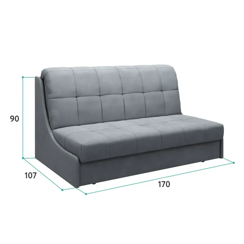 ТОКИО Складная кровать светло-серая, 160 ППУ