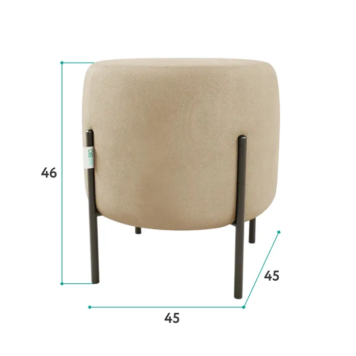 Маленькая радость Пуф круглый на ножках, бежевый