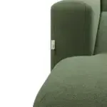 НОВЫЕ ЭМОЦИИ Диван прямой, темно-зеленый, банкетка слева