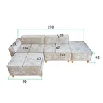 РАЙСКИЙ УГОЛОК Диван угловой бежевый, с Crash-эффектом