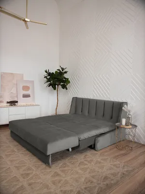 ВЕНЕЦИЯ Кровать-диван прямой серый, 145