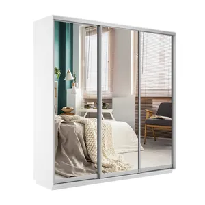 Экспенс Шкаф-купе  трехдверный с зеркалом, 180х220, Белый