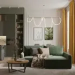 ПОРТЛЕНД Диван угловой синий