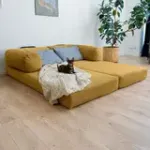 ПОЛЕЗНАЯ ПРИВЫЧКА Диван прямой, горчичный