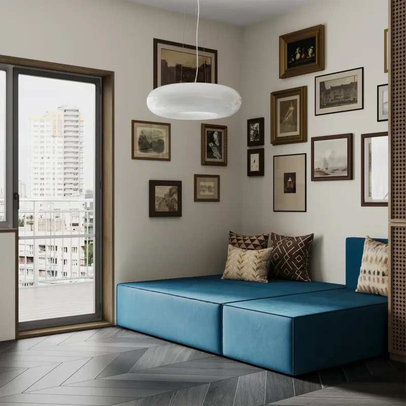 КОРСО ЛАЙТ Диван угловой, синий