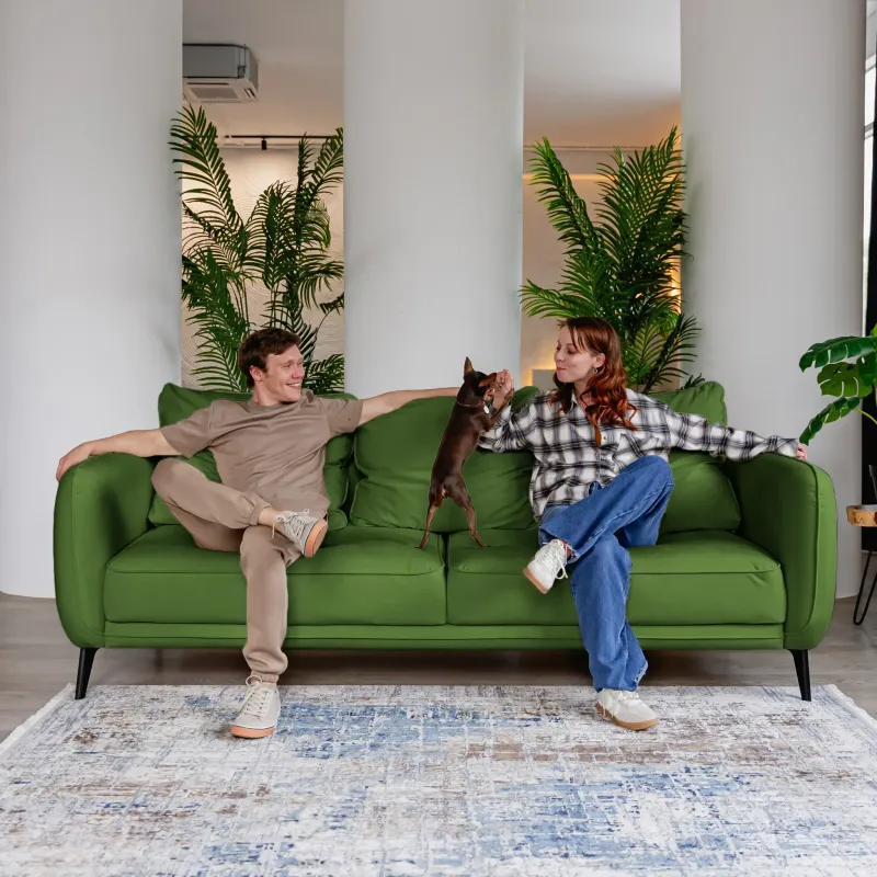 СЧАСТЛИВЫЙ ДЕНЬ Диван прямой, темно-оливковый СЧАСТЛИВЫЙ ДЕНЬ Диван прямой, темно-оливковый