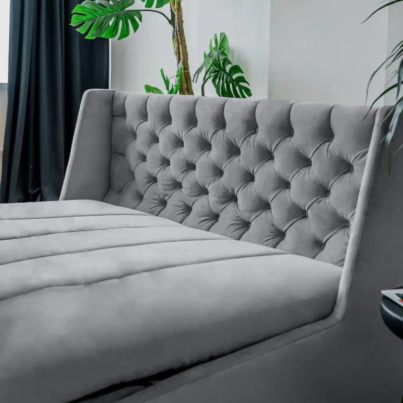 РИЧМОНД Складная кровать светло-серая, 160