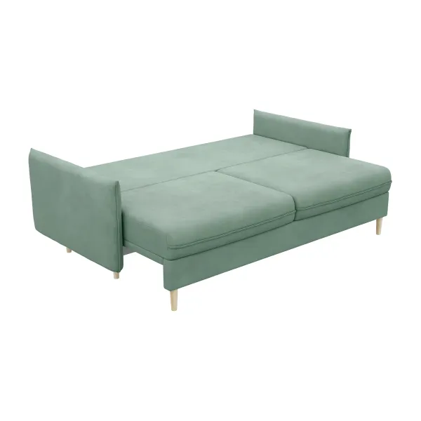 СКАНДИ Диван тканевый прямой мятный
