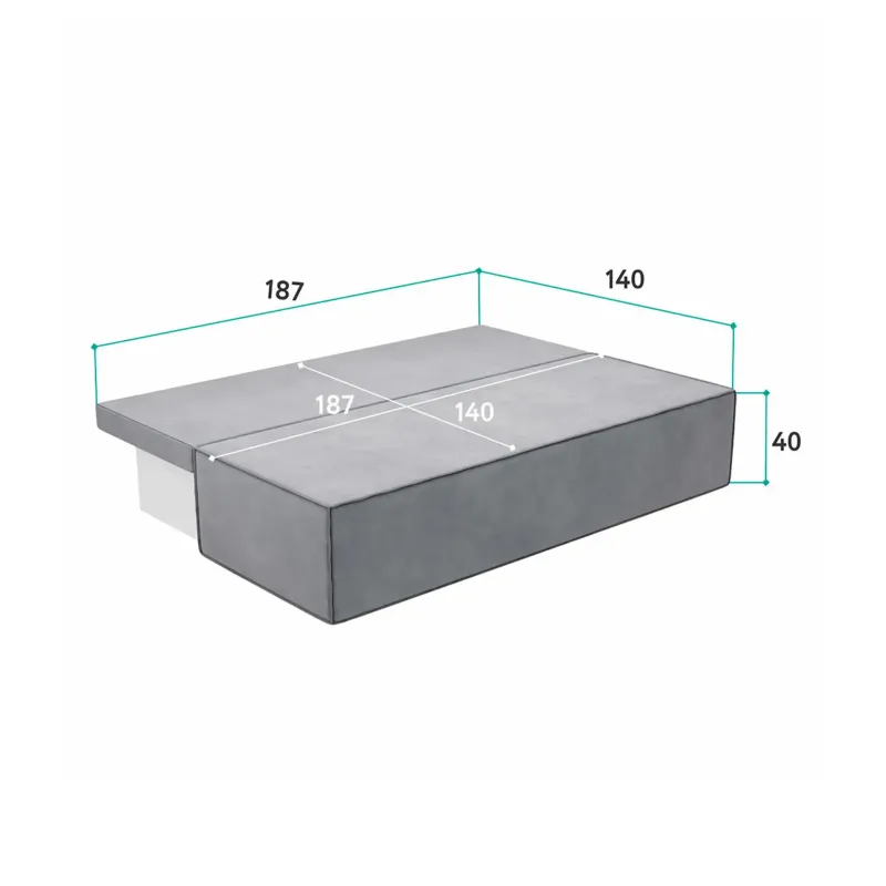 КОРСО ЛАЙТ Диван прямой серый