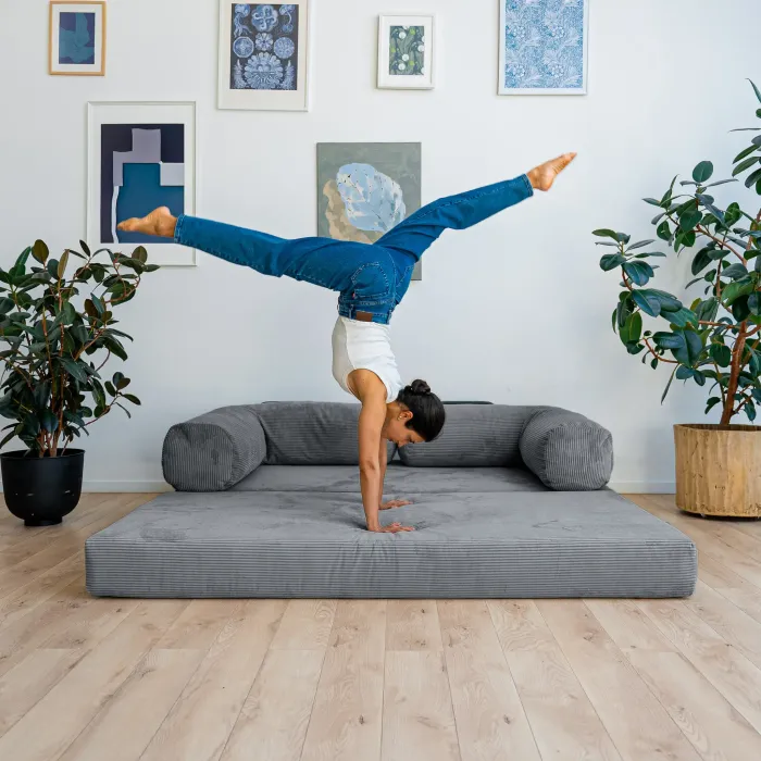 ПОЛЕЗНАЯ ПРИВЫЧКА Диван прямой, графитовый