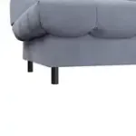 ЮТА Диван прямой серый ППУ, с черными ножками