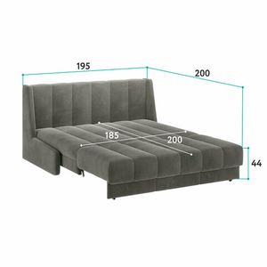 ВЕНЕЦИЯ Кровать-диван прямой серый, 180
